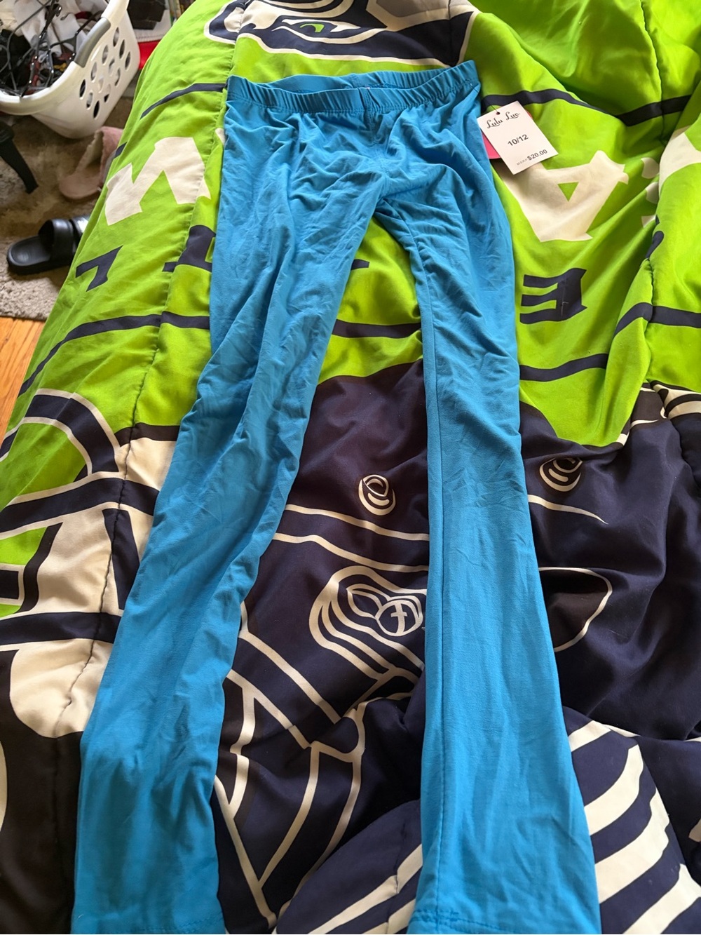 Girls' Bright Blue Stretch Leggings